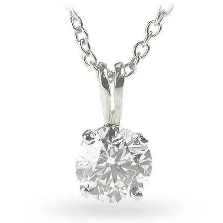 0.35-1.50 CT Round Cut Diamonds - Solitaire Pendant