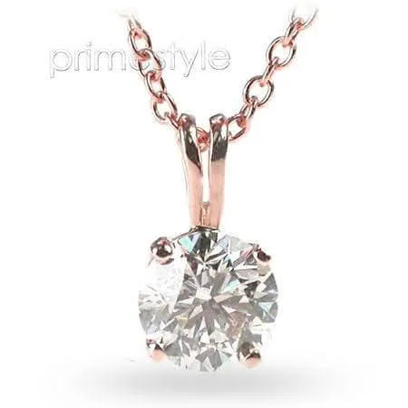 0.35-1.50 CT Round Cut Diamonds - Solitaire Pendant