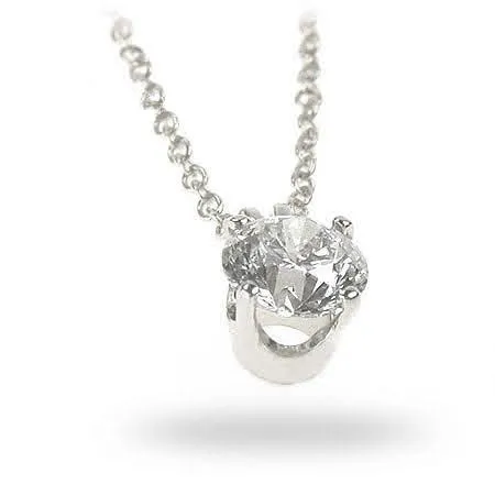 0.35-1.50 CT Round Cut Diamonds - Solitaire Pendant