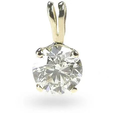 0.35-1.50 CT Round Cut Diamonds - Solitaire Pendant