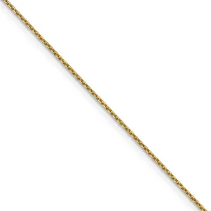 0.95mm, 14k Yellow Gold, Diamond Cut Cable Chain Necklace