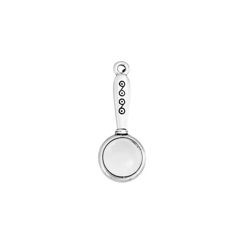 10 Pcs Tibetan Silver MAGNIFYING GLASS 32mm x 12mm Charms Pendants, Lead & Nickel Free Metal Charms Pendants Beads