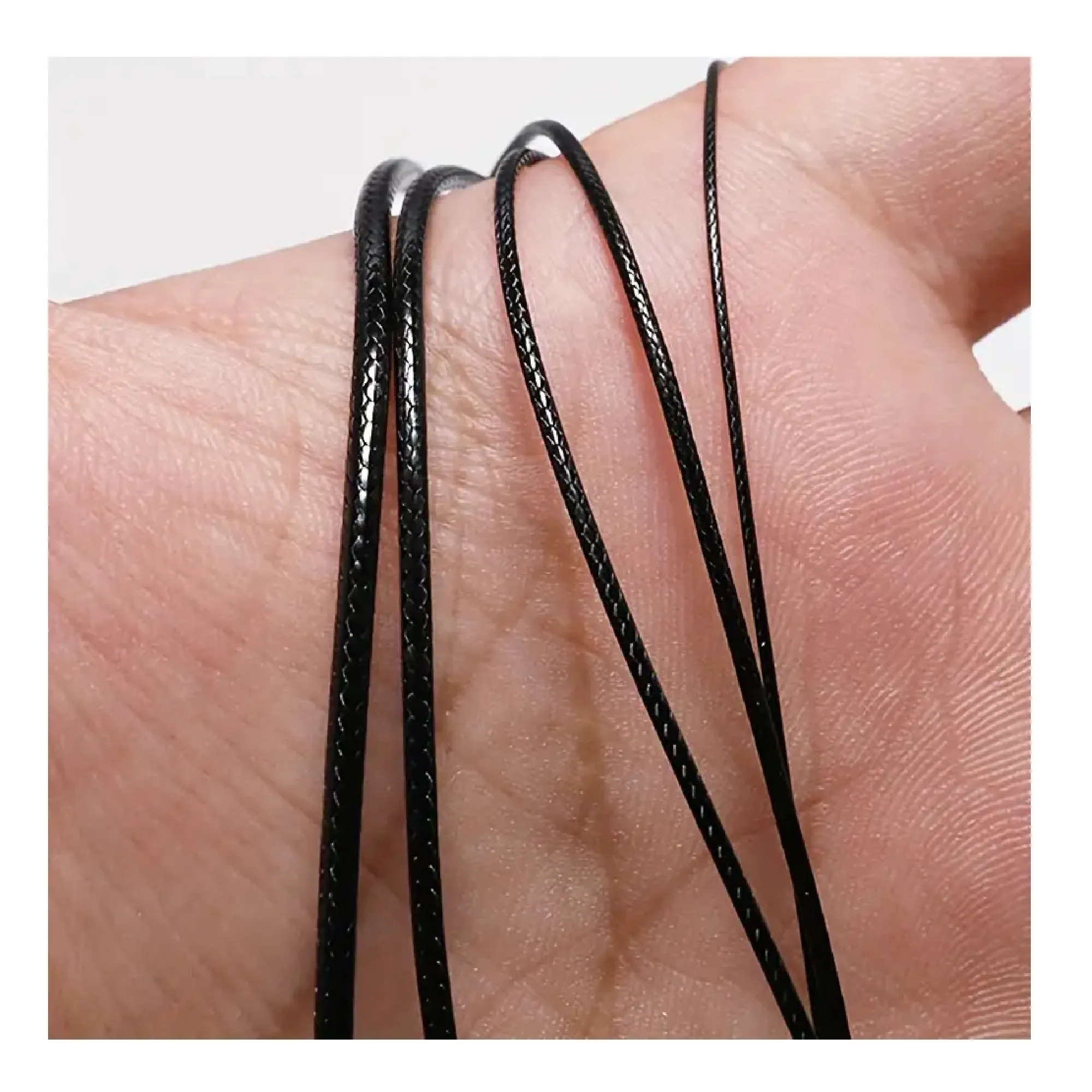 10M 32.8ft Waxed Cord Rope - Perfect For Jewelry Making & DIY Bracelets - 0.5/0.8/1.0/1.5/2mm Black PU Leather Thread String