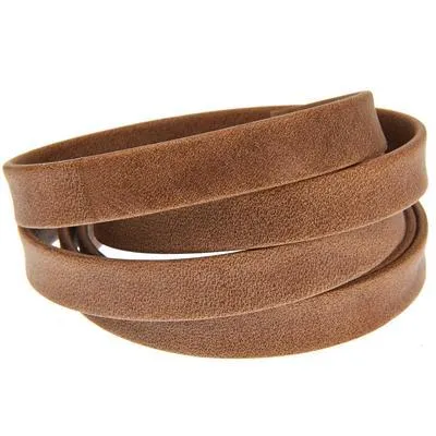 10mm Saddle Brown Arizona Flat Leather