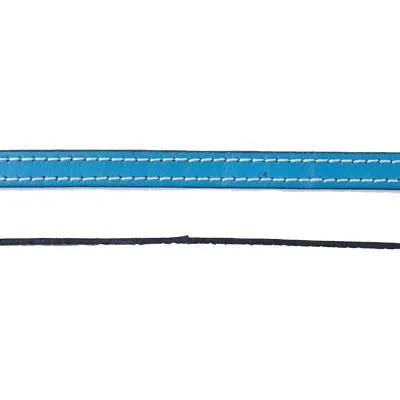 10mm Turquoise Stitched Flat Leather