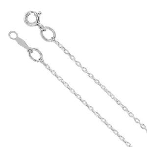 1.3mm Sterling Silver Solid Rolo Chain Necklace