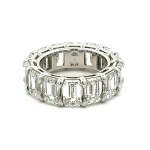 14.04ct Emerald Cut Diamond Eternity Ring