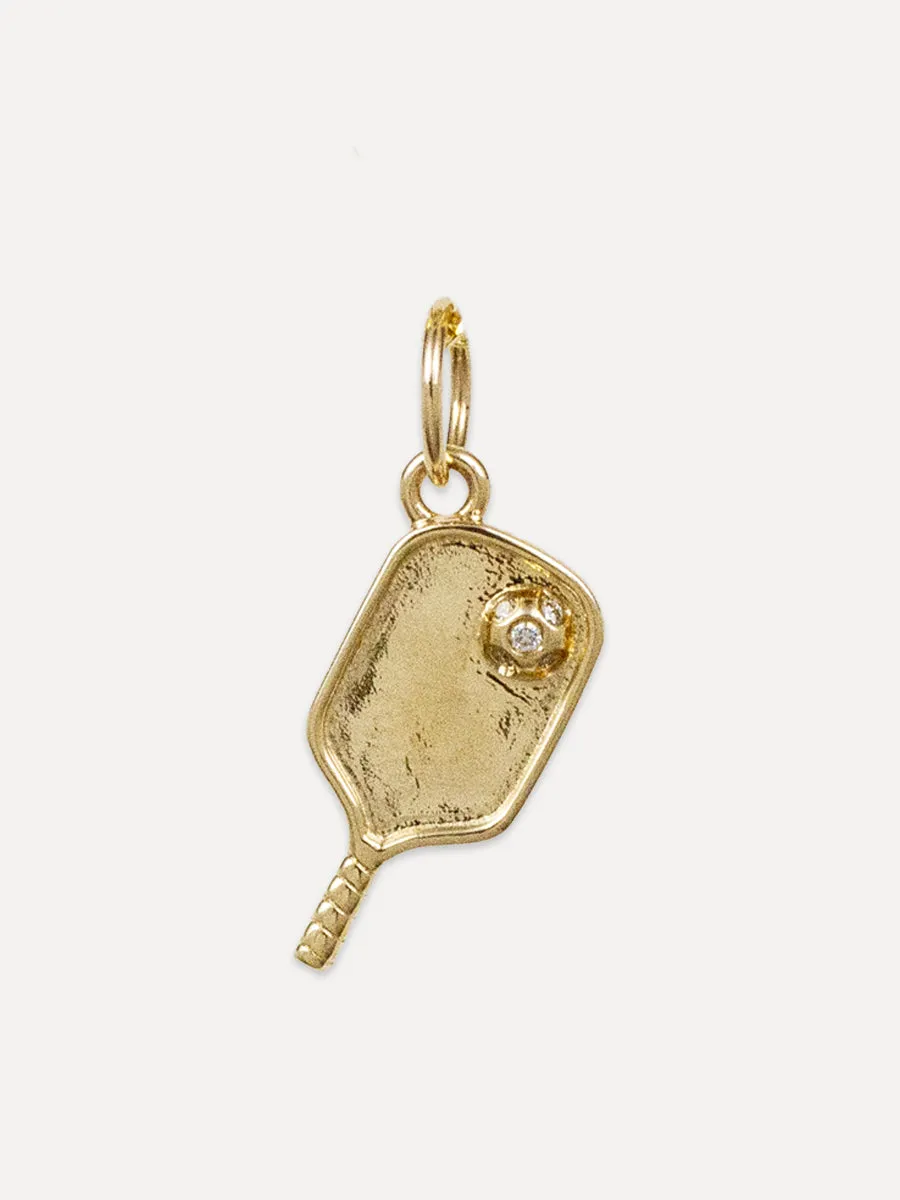 14K Diamond Paddle Charm