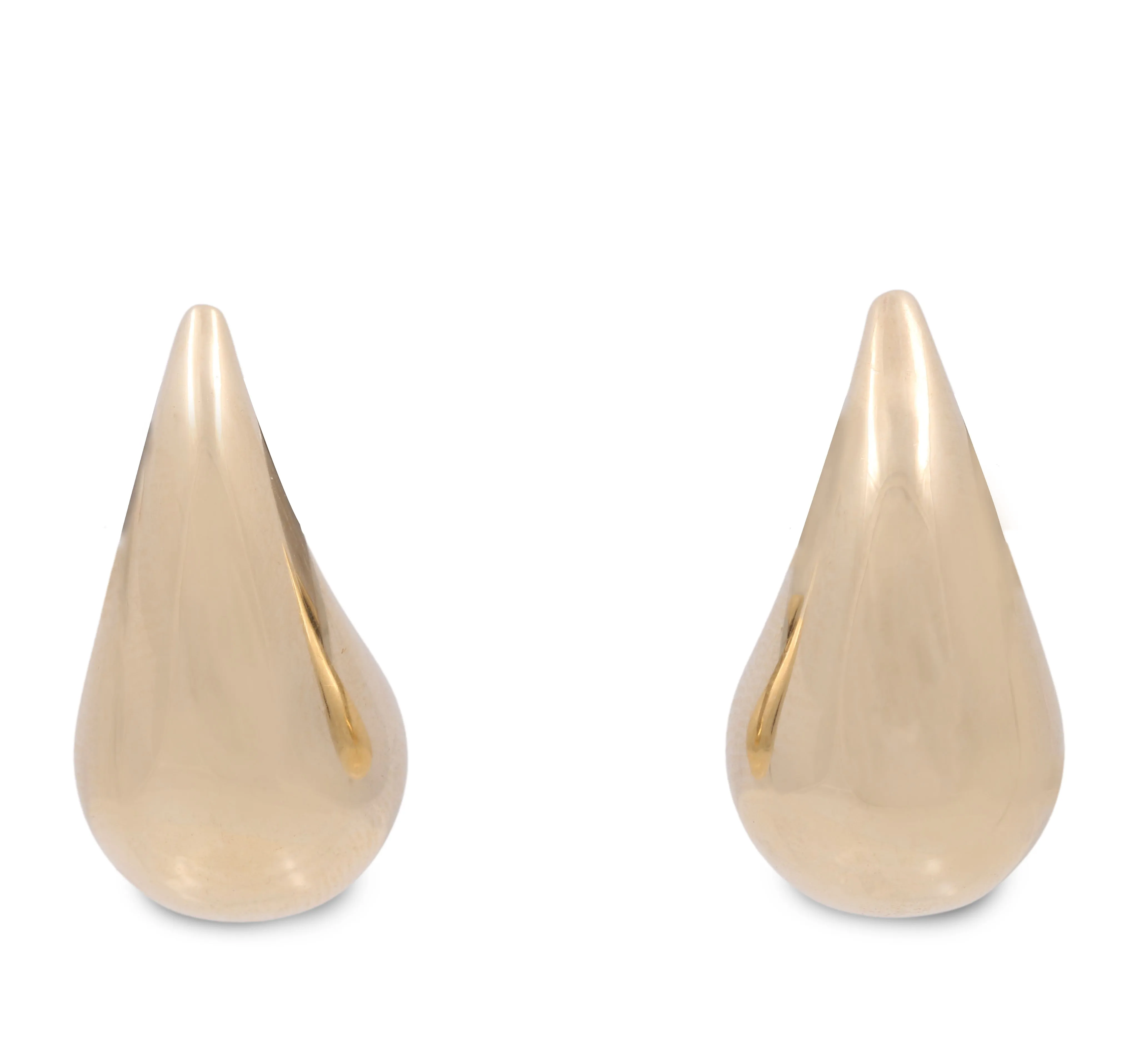 14K Yellow Gold Large Drop Earrings