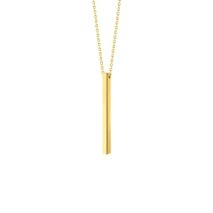 14k Yellow Gold Stick Pendant