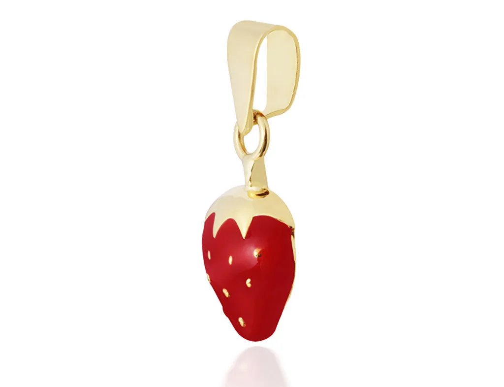 18K Very Berry Strawberry Pendant <br> Gemberry Collection