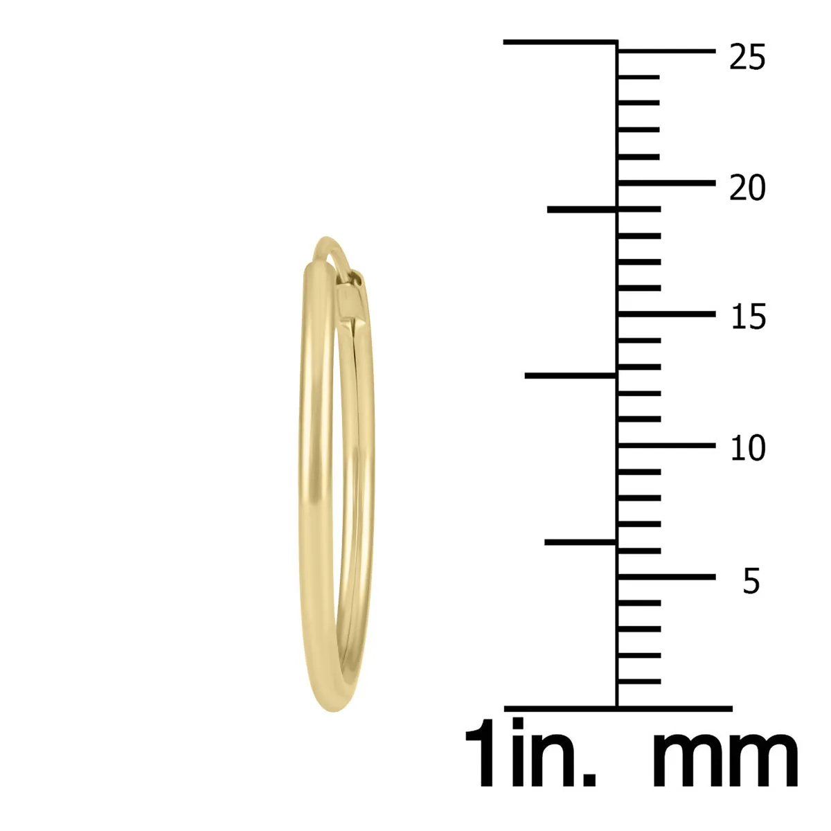 18Mm Endless Hoop Earring 14K Yellow Gold