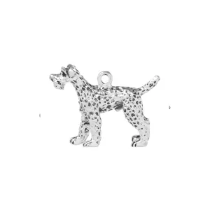 2 Pcs Tibetan Silver STANDING DOG 36mm x 26mm Charms Pendants, Lead & Nickel Free Metal Charms Pendants Beads