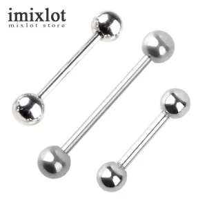 2 Pieces 316L Stainless Steel Barbell 18G Labret Ring Ear Nail Rings Tongue Nipple Bar Ring Barbell Earring Body Piercing