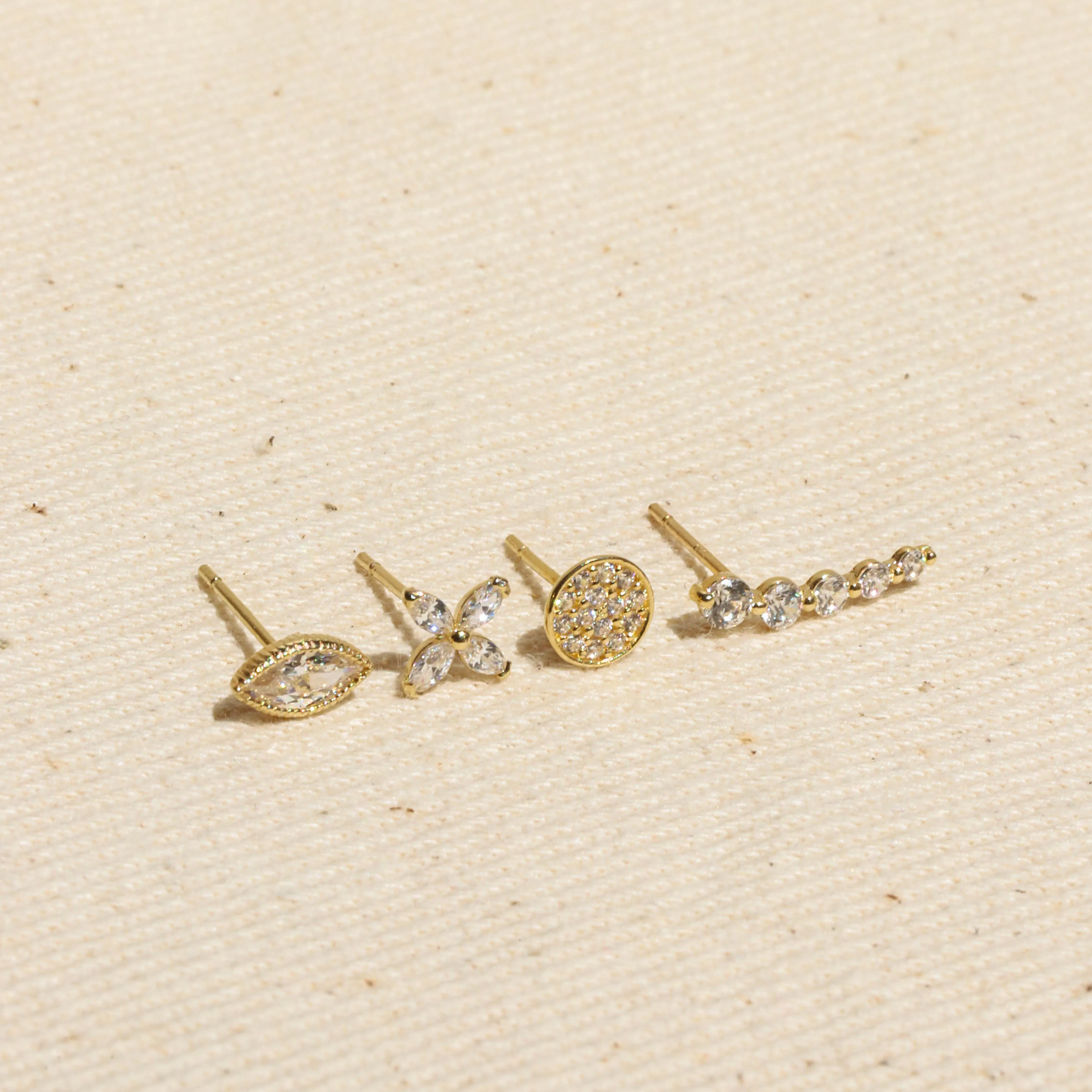 Abbey Studs - 14K Gold