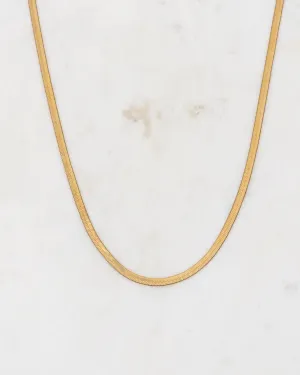 Agnes Herringbone Gold Necklace