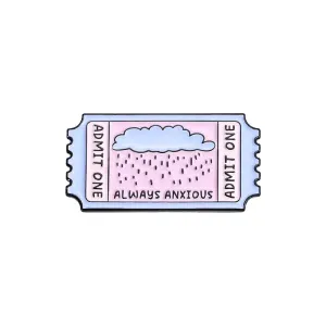 Always Anxious Brooch Enamel Pin