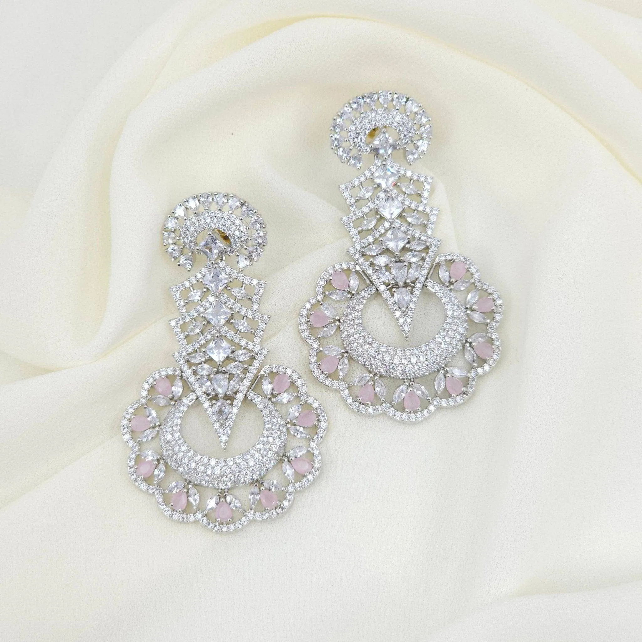 American Diamond Drop Earrings