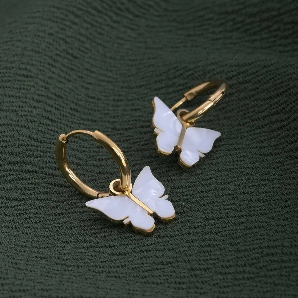 Annabelle Butterfly Hoop Earrings