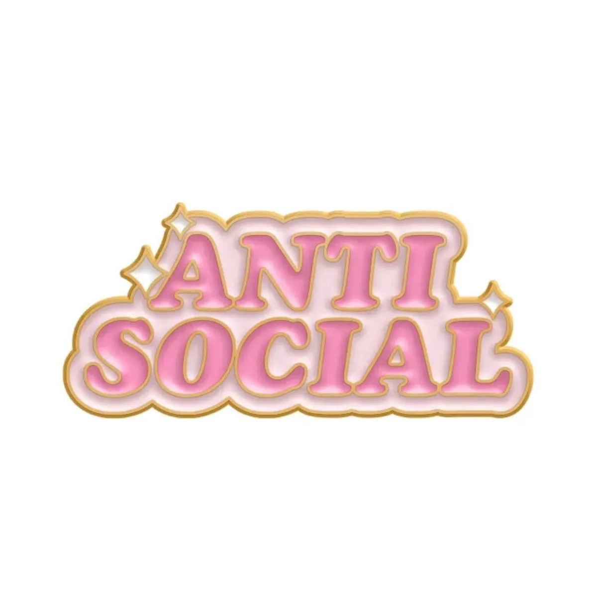 Anti Social Brooch Enamel Pin