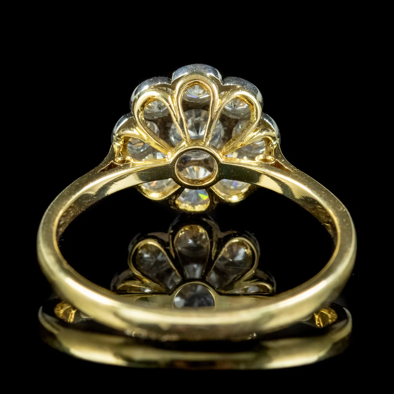 Antique Edwardian Diamond Daisy Ring 1.20ct Of Diamond Circa 1910