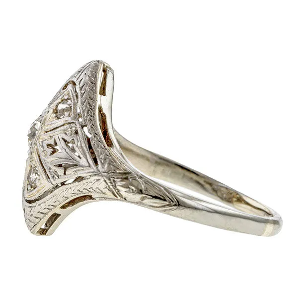 Art Deco Filigree Diamond Ring