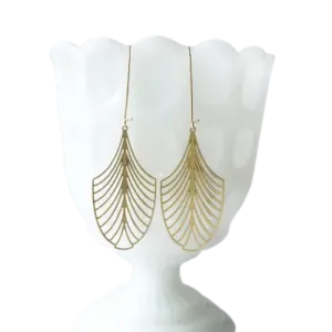 Art Deco Leaf Earrings