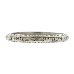 Art Deco Patterned Wedding Band, Tiffany & Co