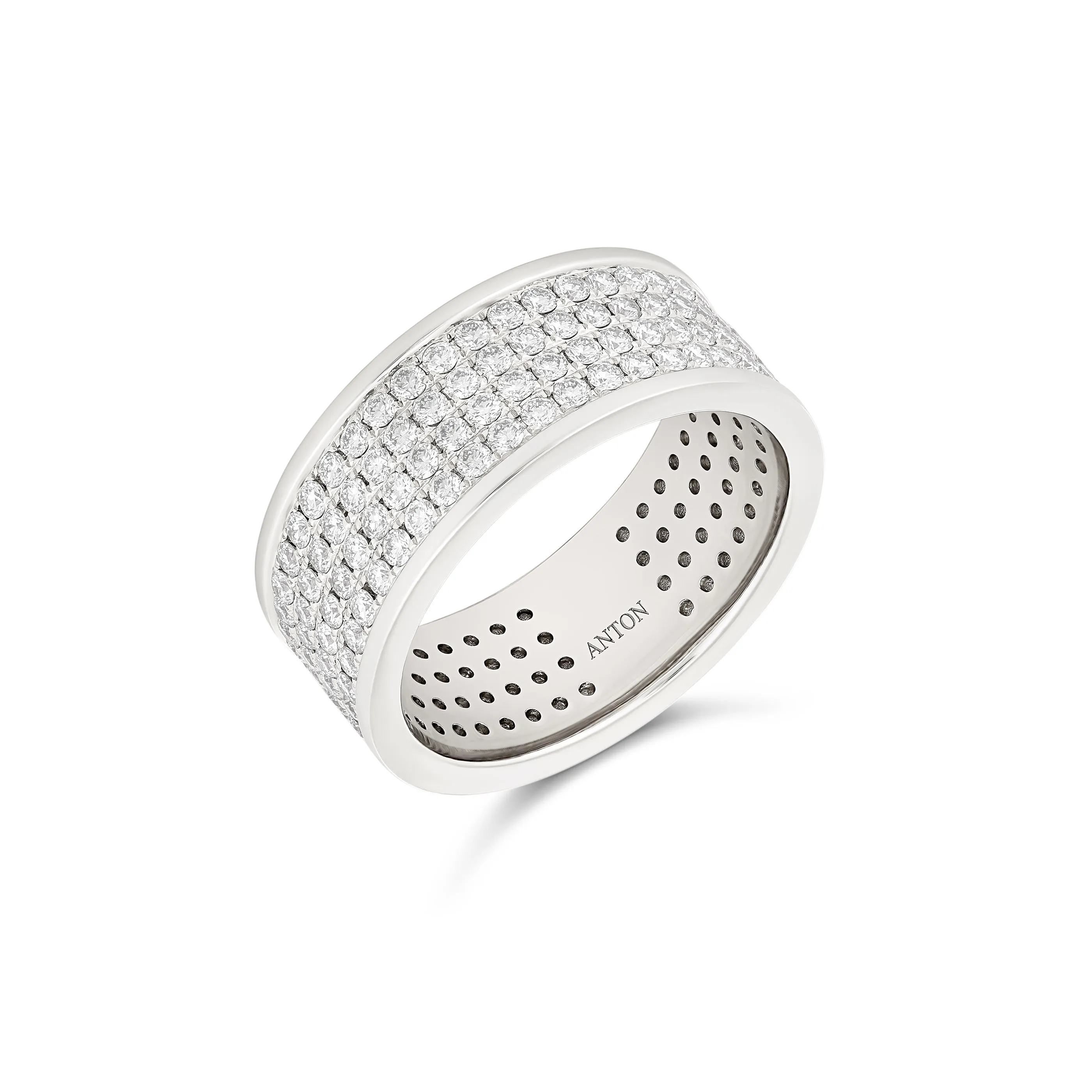 Artisan Boston Four Row Men's Diamond Ring | Platinum