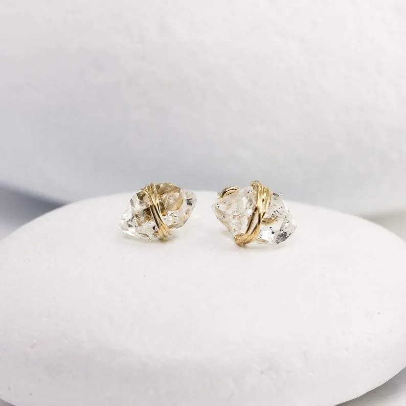 Baby Herkimer Stud Earrings