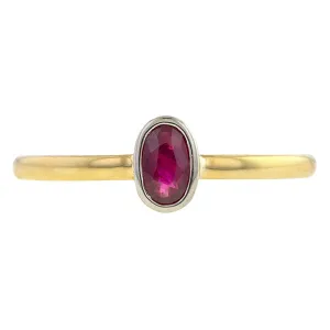 Bezel Set Ruby Ring, 0.33ct., Heirloom by Doyle & Doyle