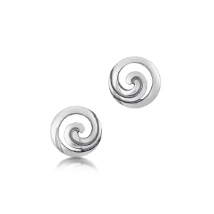 Birsay Disc Petite Stud Earrings in Sterling Silver