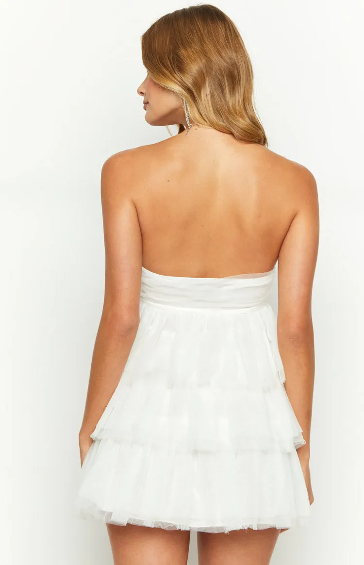 Birthday Girl White Mini Party Dress