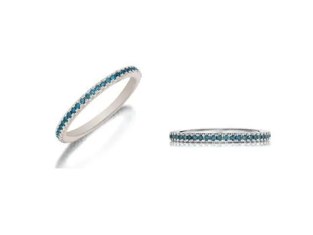 Blue Diamond Eternity Band