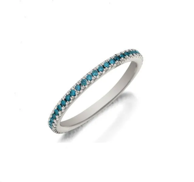 Blue Diamond Eternity Band