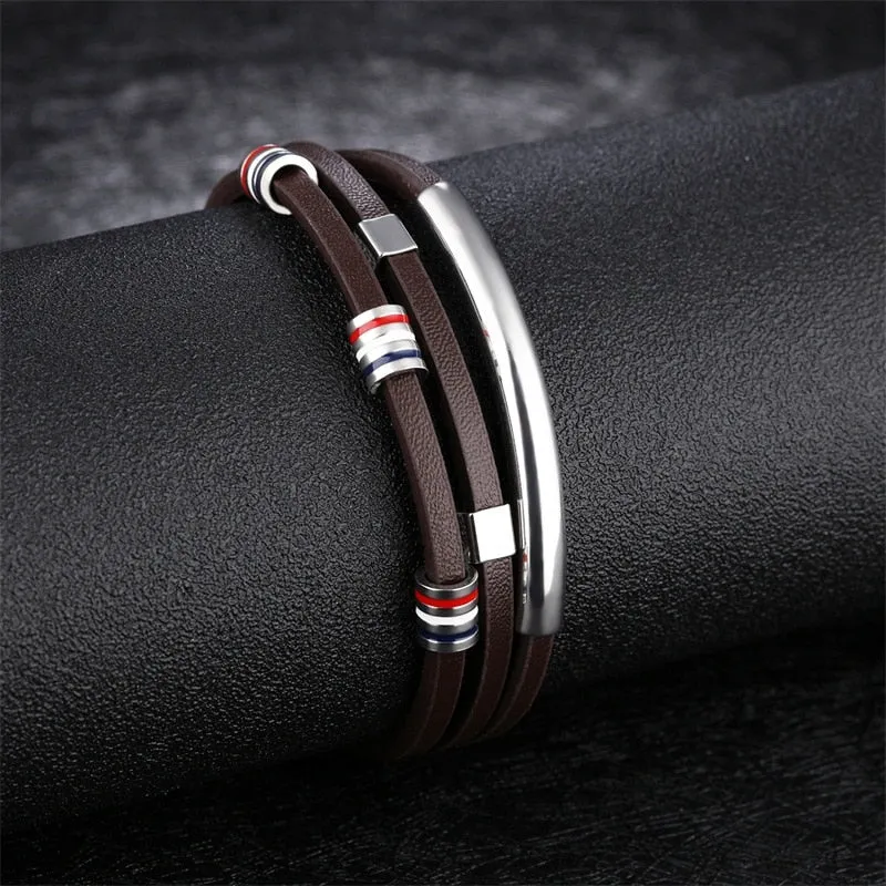 Bracelets Cowhide Bracelet Vintage Male Accessories