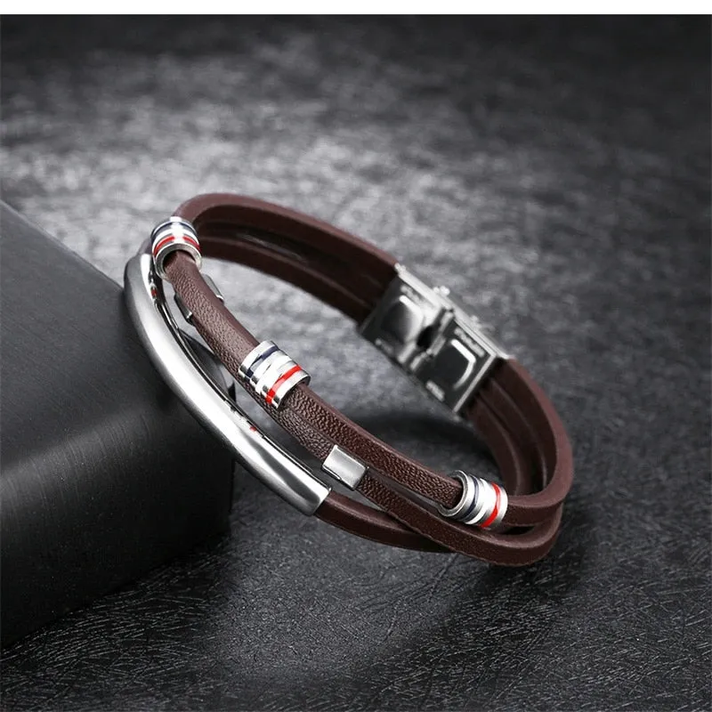 Bracelets Cowhide Bracelet Vintage Male Accessories