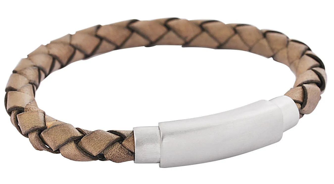 Braided Soft Leather Bracelet