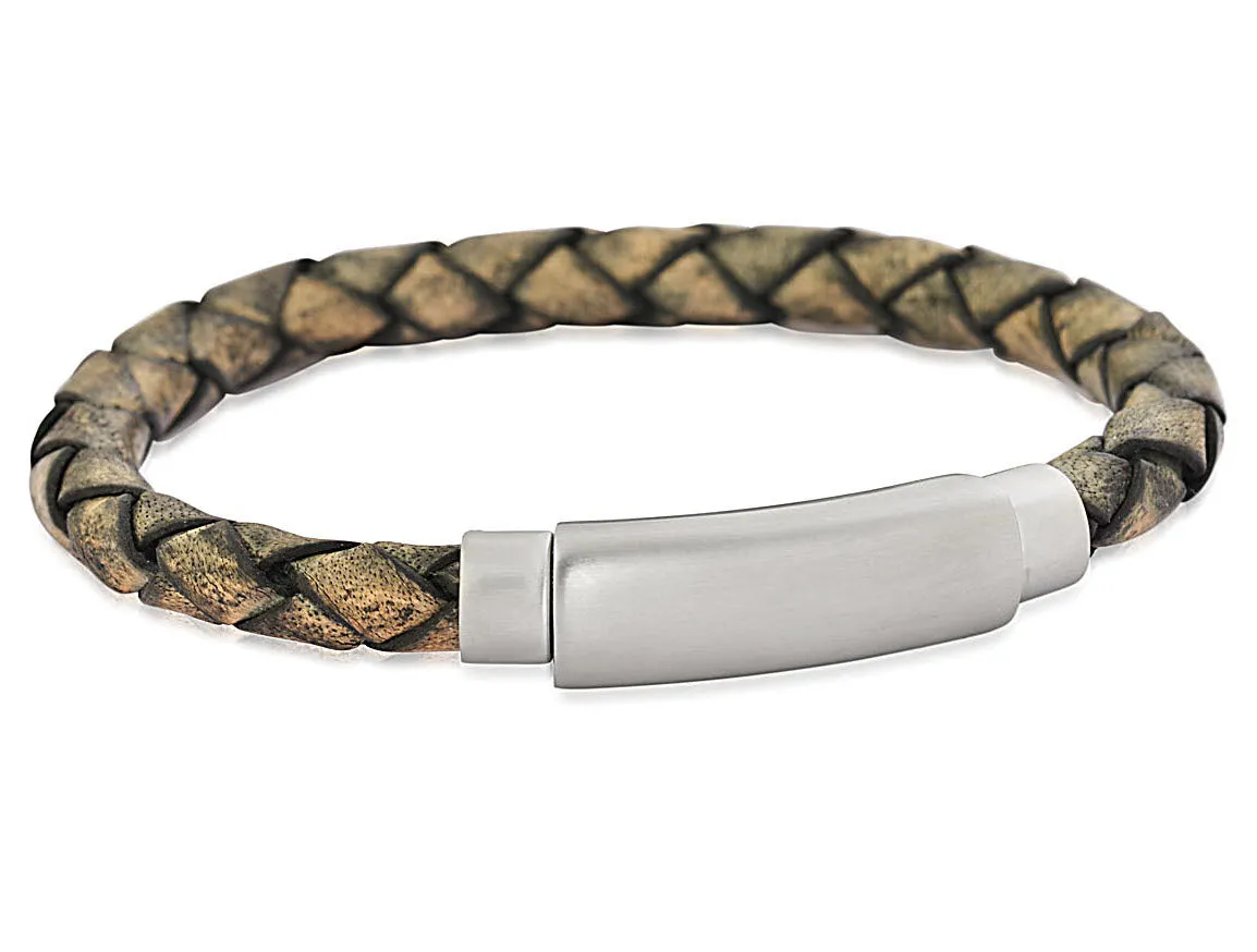 Braided Soft Leather Bracelet