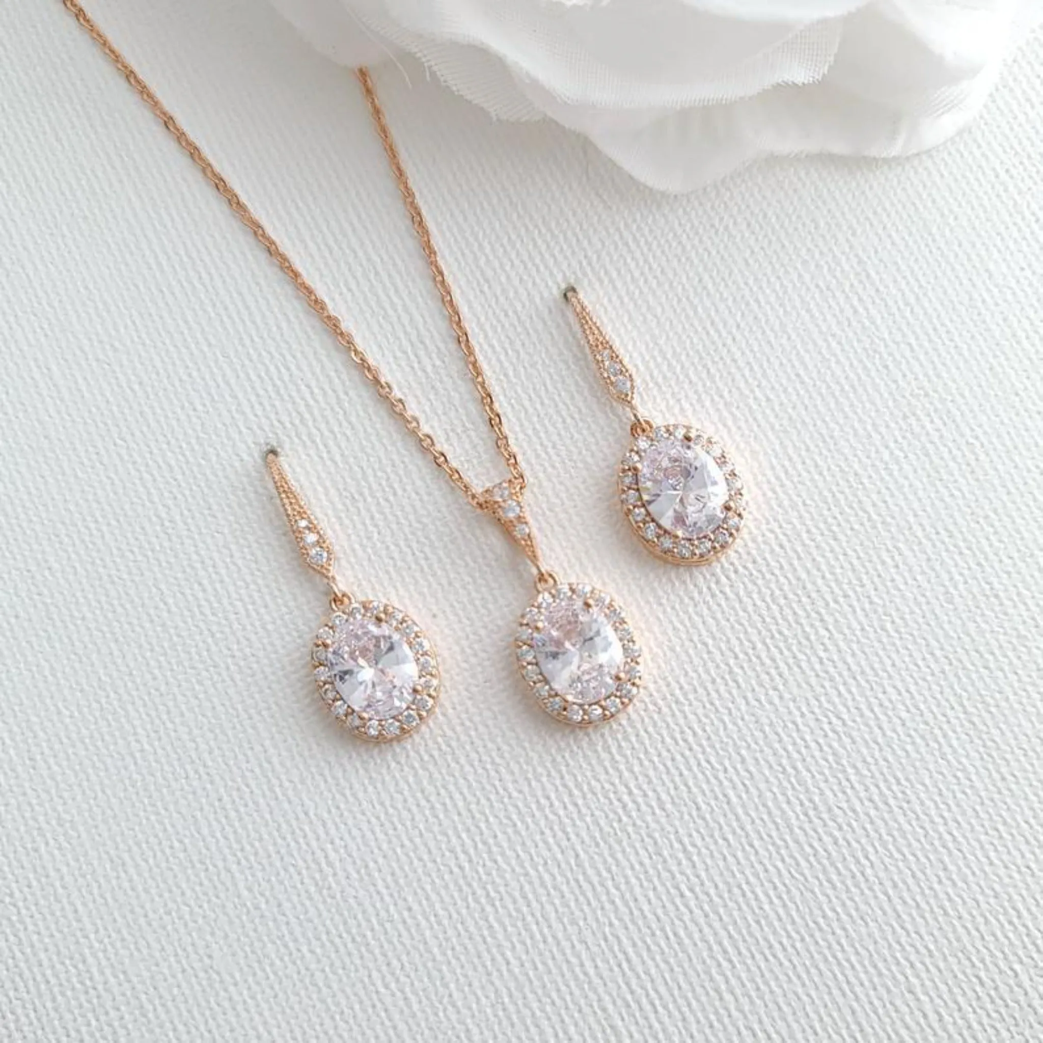 Bridesmaid Necklace and Earring Set-Emily