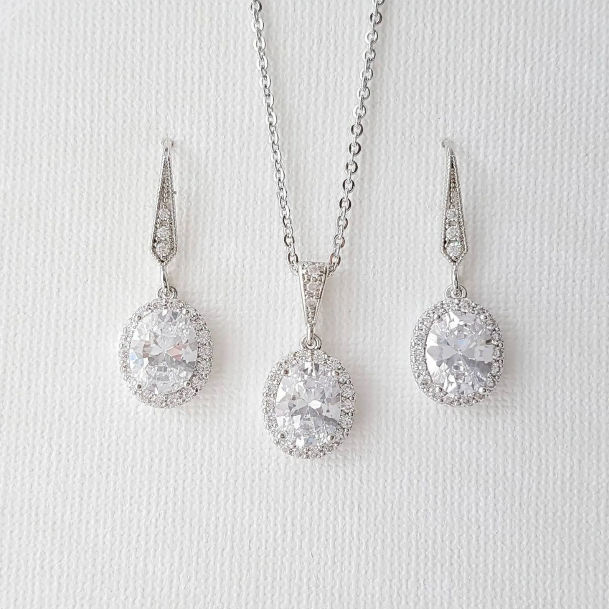 Bridesmaid Necklace and Earring Set-Emily