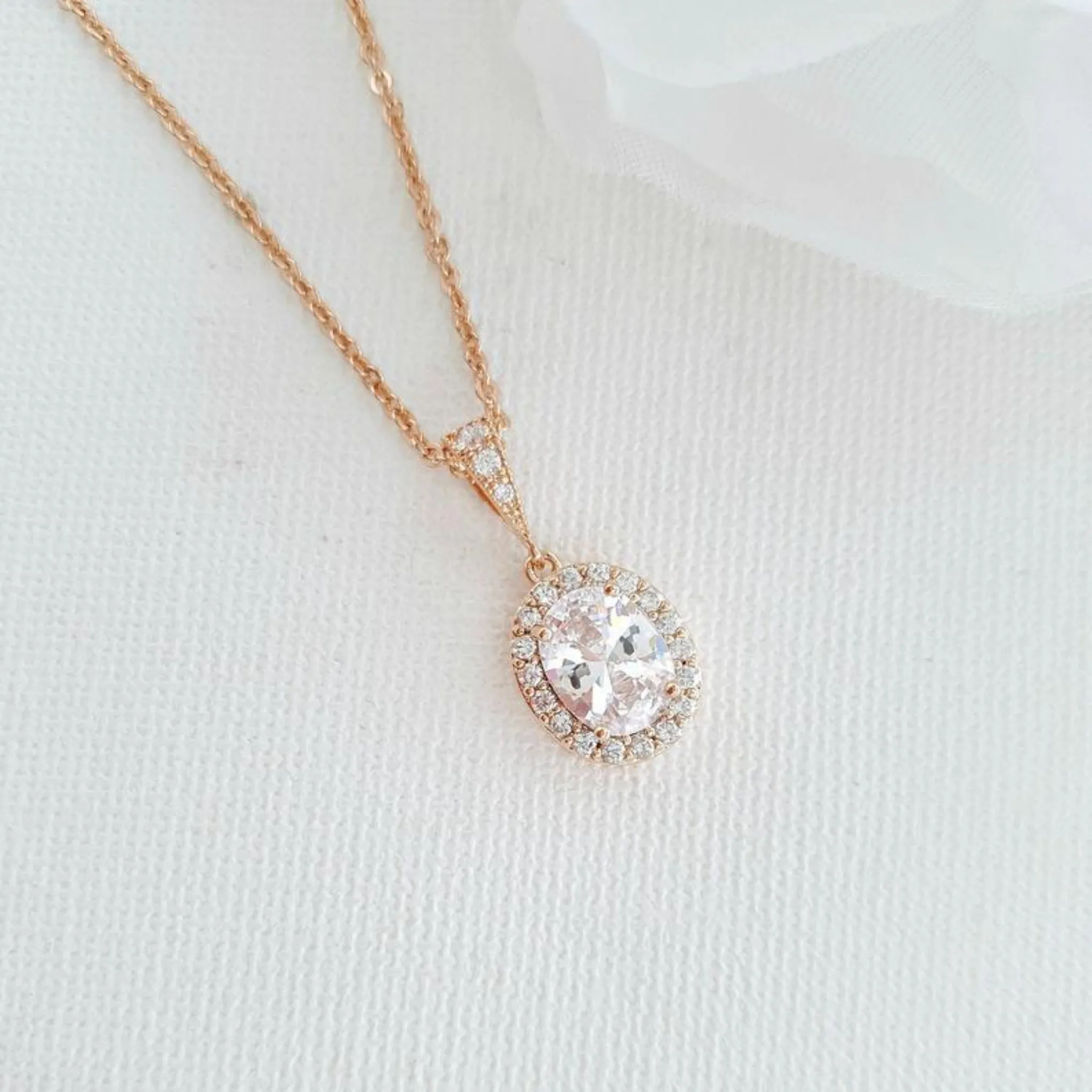 Bridesmaid Necklace and Earring Set-Emily