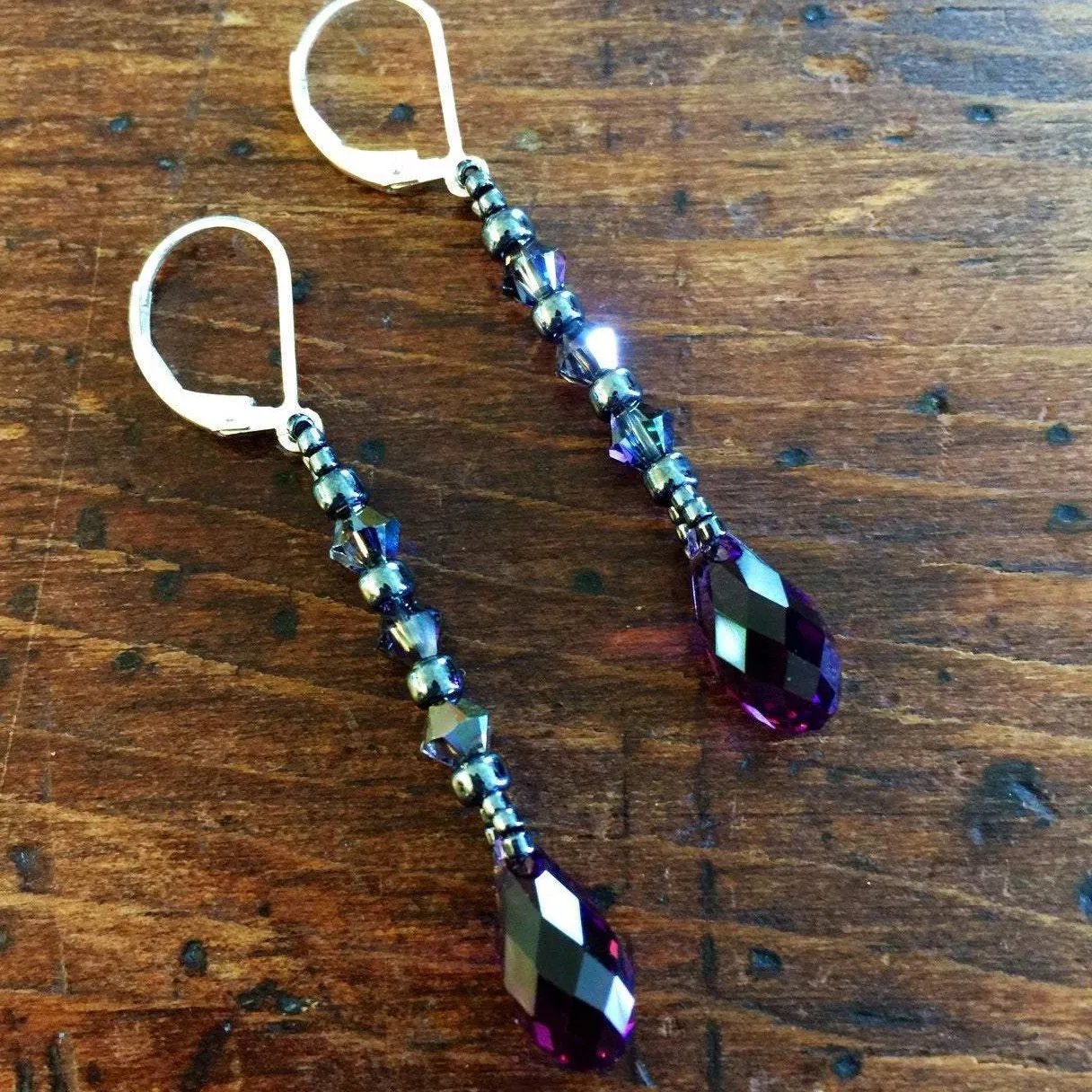 Briolette Column Earrings