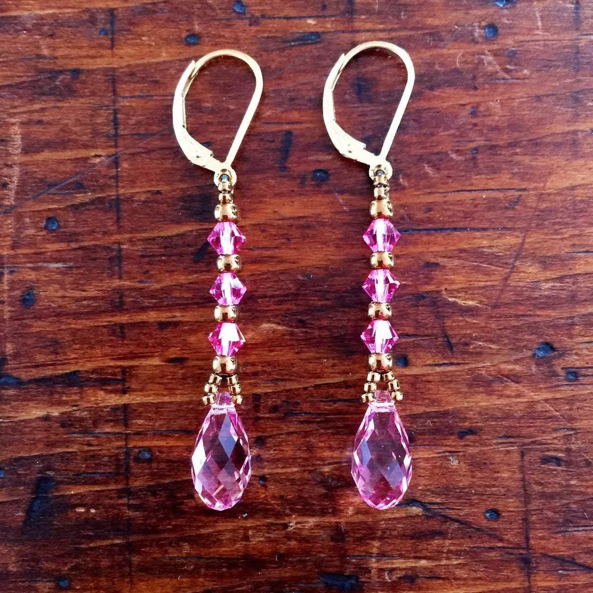 Briolette Column Earrings