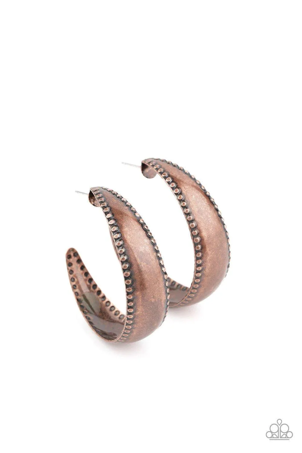 Burnished Benevolence Copper Earrings - Paparazzi Accessories