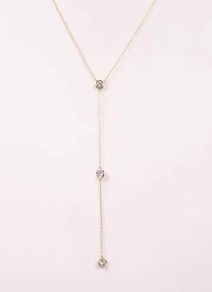 BURSTYN CZ Y NECKLACE