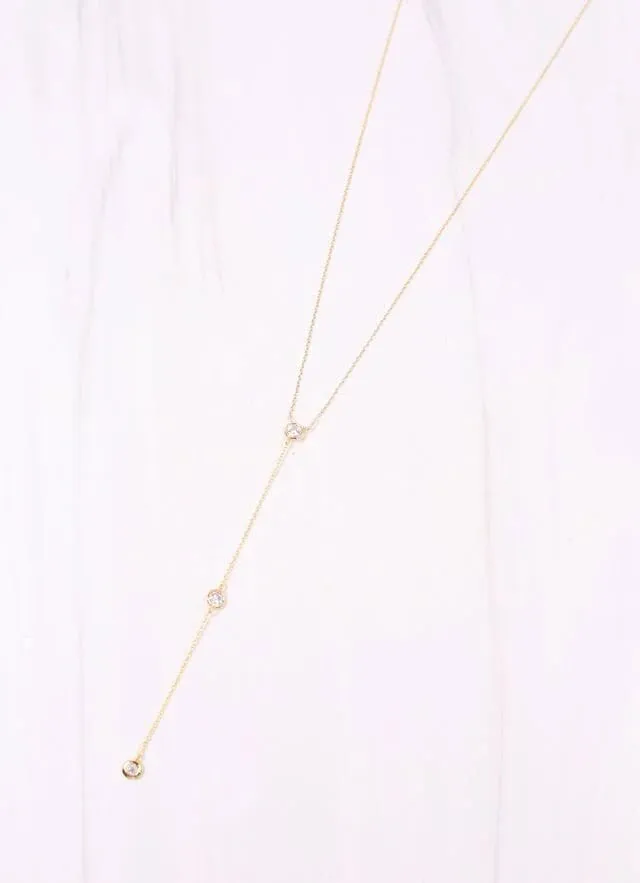 BURSTYN CZ Y NECKLACE