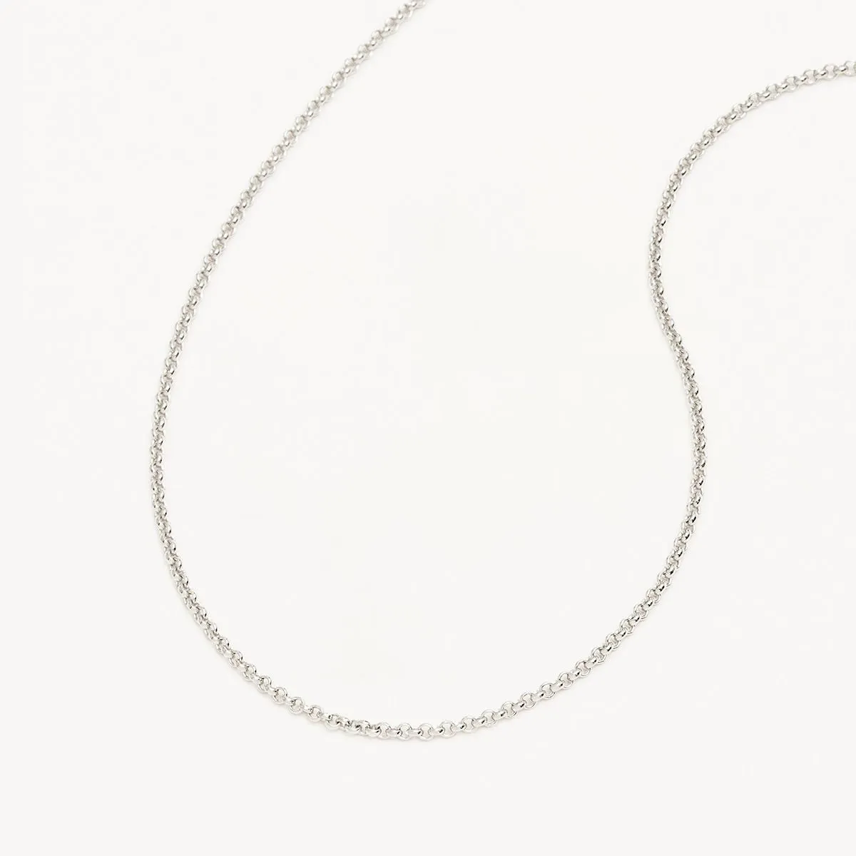 By Charlotte 19" 2mm Belcher Chain Necklace, Gold or Silver