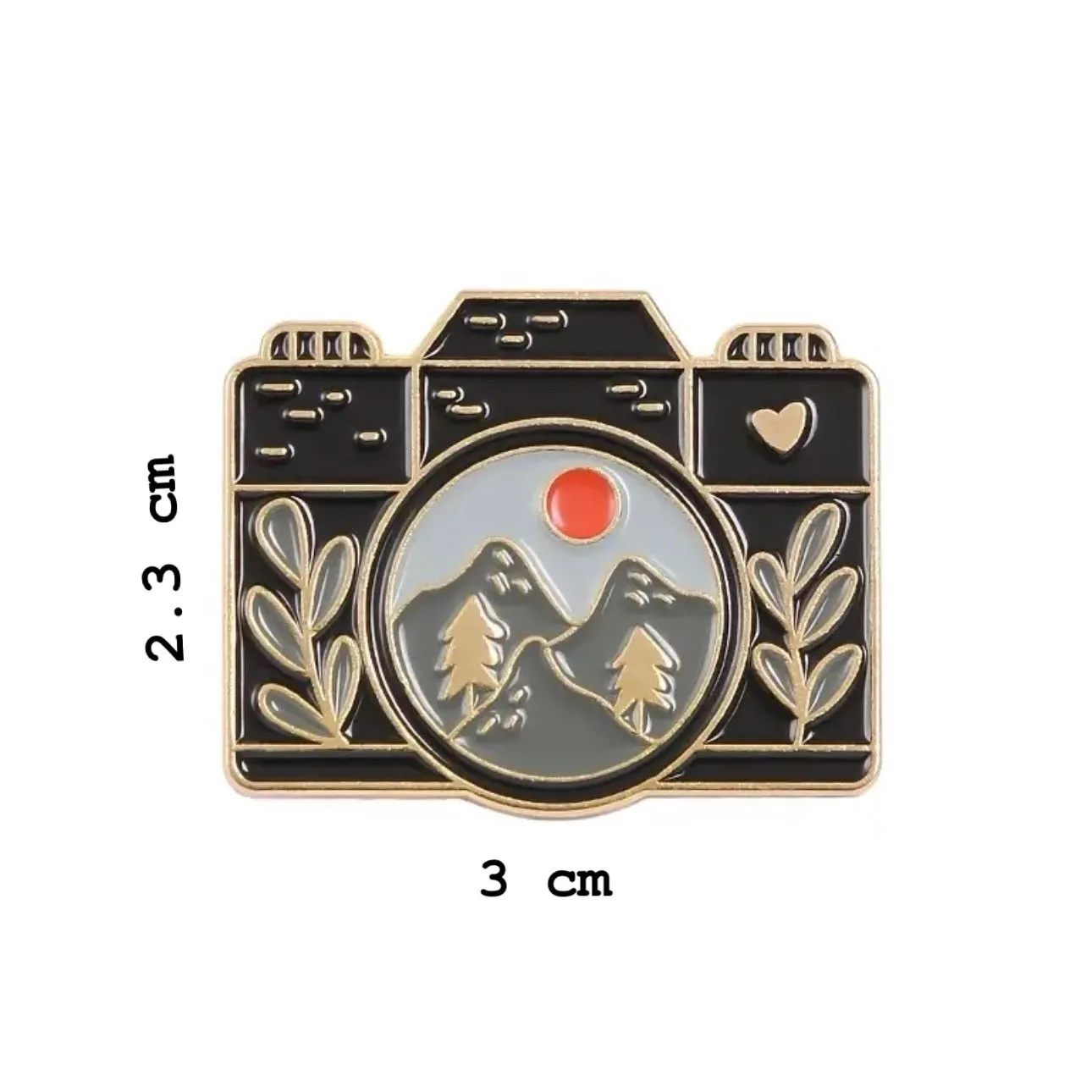 Camera Brooch Enamel Pin