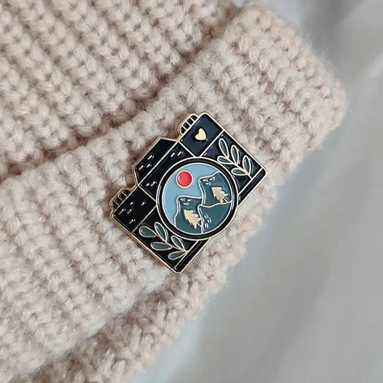 Camera Brooch Enamel Pin